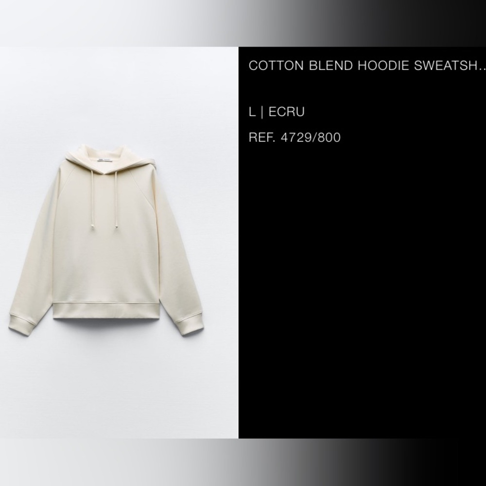 NWT COTTON BLEND HOODIE SWEATSHIRT